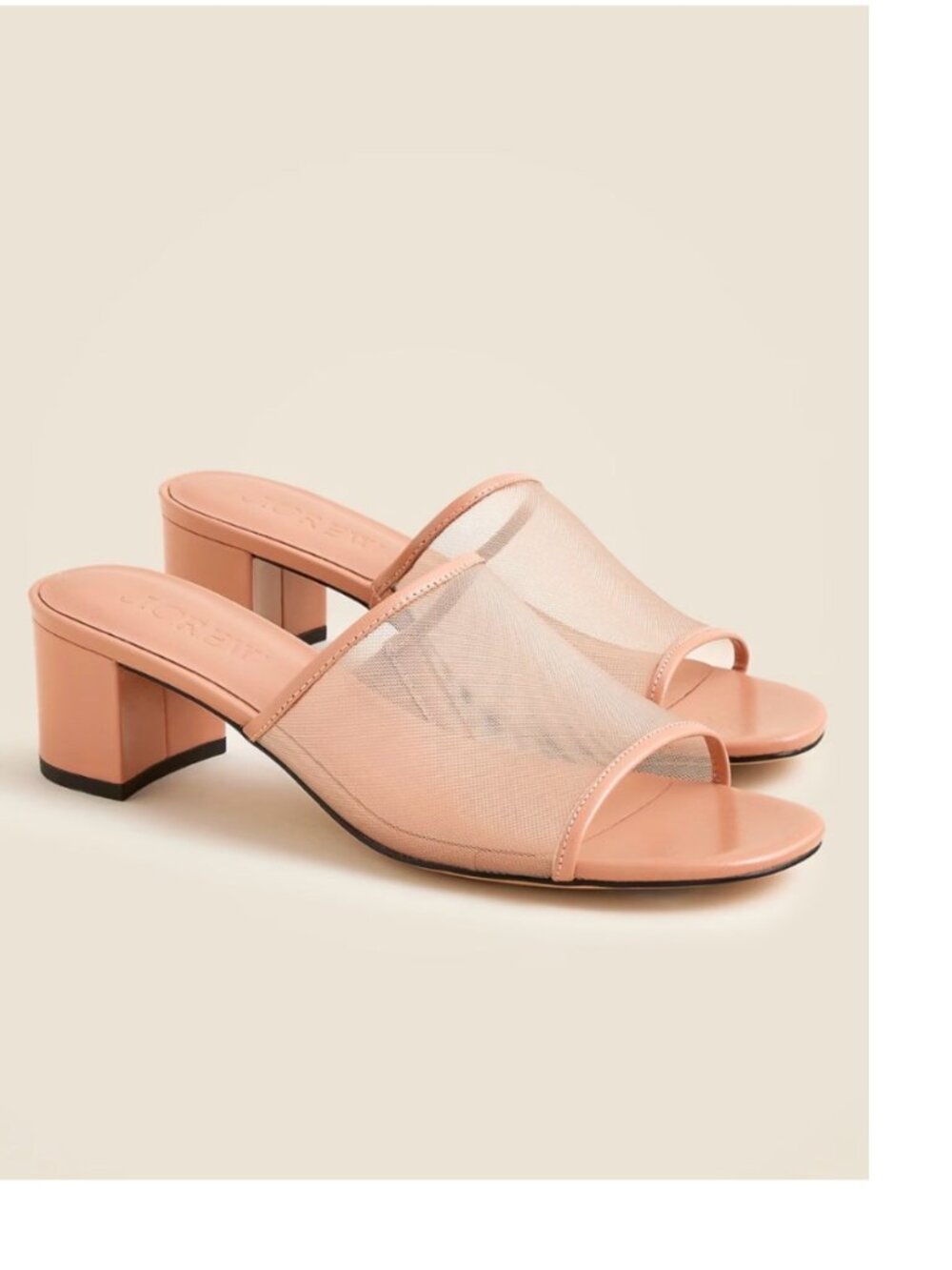 Mule block-heel sandals in mesh